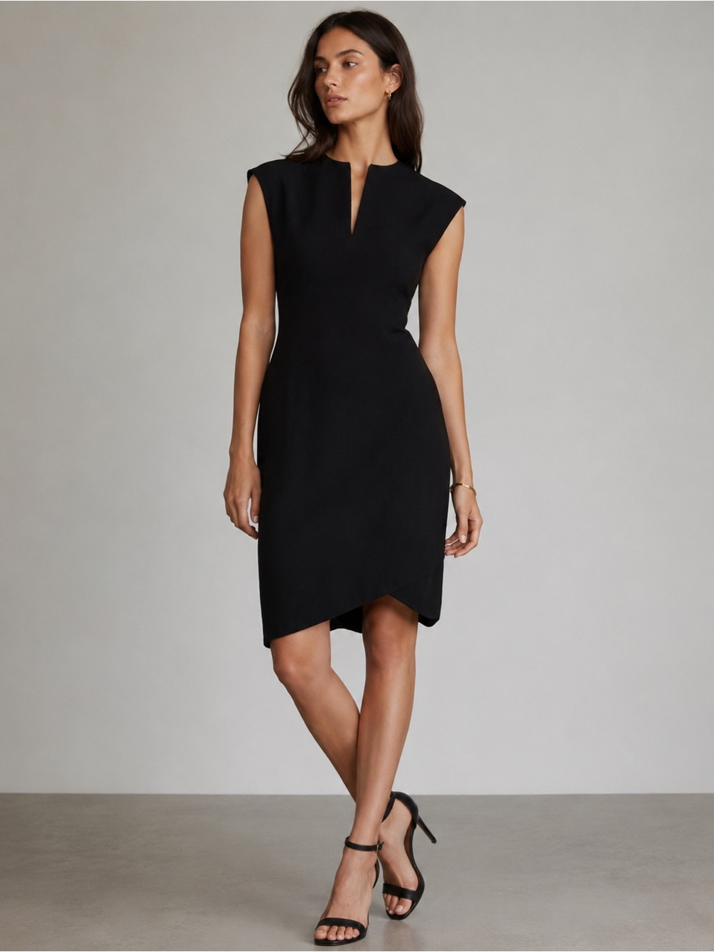 NWT Helmut Lang Black Stretch Dress Size Medium Little Black Dress